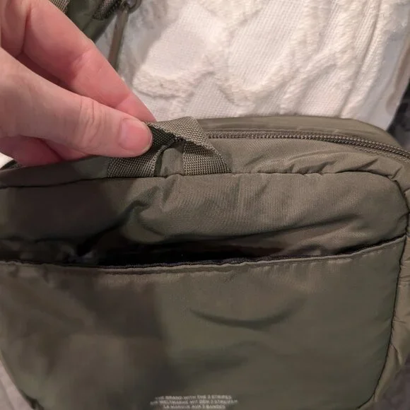 Adidas Puffer And Pouch Crossbody Bag, Olive Strata Green/Black - Picture 8 of 10